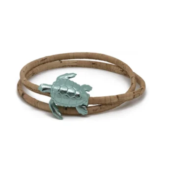 n°203bg Bracciale doppio giro Tartaruga verde