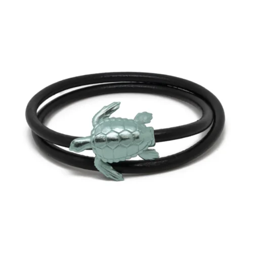 n°203blg Bracciale doppio giro Tartaruga verde