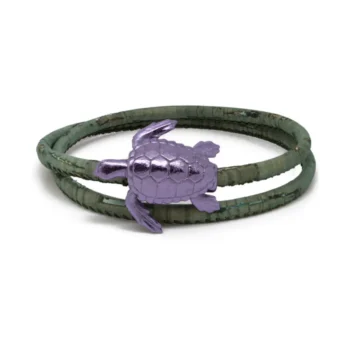 n°203gv Bracciale doppio giro Tartaruga viola
