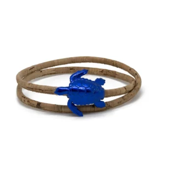 n°203lbb Bracciale doppio giro Tartaruga blu