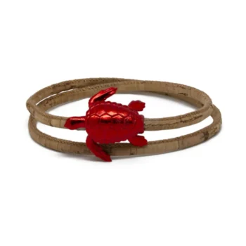 n°203lbr Bracciale doppio giro Tartaruga rossa