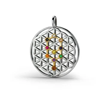 n°28p Fiore della vita con pietre