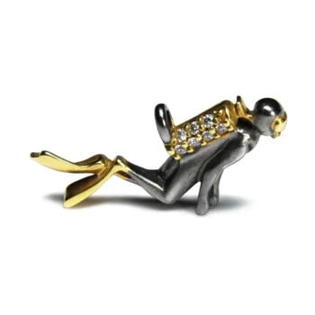 n°6p Diver con pietre